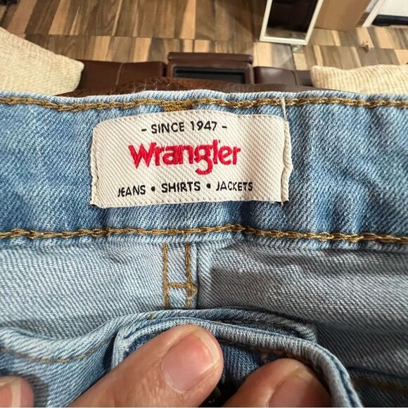 Wrangler High Rise True Straight Cropped Light Blue Women’s Plus Jeans Sz 16/26 - Picture 12 of 13